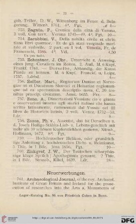 Neuerwerbungen (Nr. 761 - 770)