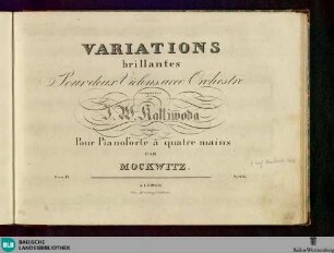 Variations brillantes : pour deux violons avec orchestre; oeuvre 14