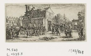 Plünderung und Brandschatzung eines Klosters, Blatt 3 der Folge "Misere de la guerre"