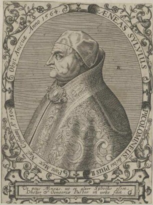 Bildnis von Aeneas Sylvius Picolomineus, Papst Pius II.