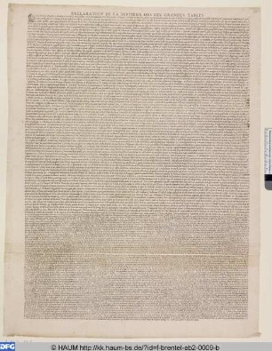 Declaration de la septieme des dix grandes tables