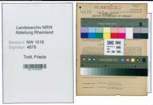 Entnazifizierung Frieda Todt , geb. 26.12.1895 (Gastwirtin)