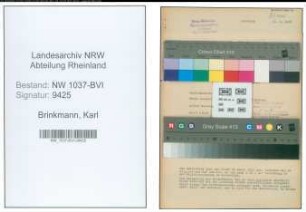 Entnazifizierung Karl Brinkmann , geb. 20.04.1894 (Kaufmann)