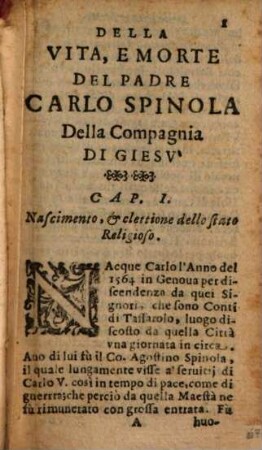 Vita del P. Carlo Spinola