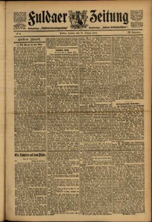Erste Ausgabe vom Freitag, den 12. Januar 1906.