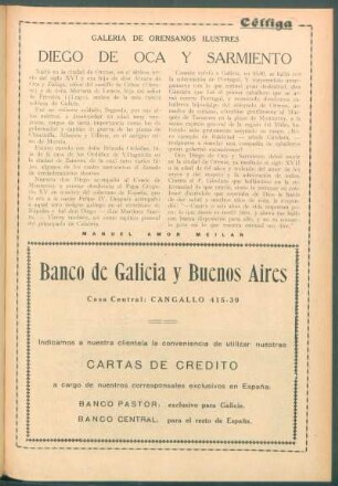 Galería de orensanos ilustres : Diego de Oca y Sarmiento