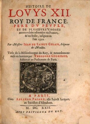 Histoire de Louis XII.
