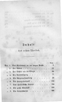 Inhalt des ersten Theiles