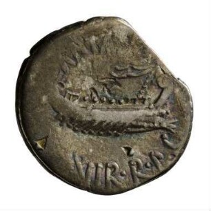 Münze, Denar, 32 - 31 v. Chr.