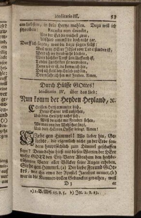 Durch Hülffe Gottes! Meditatio IV.