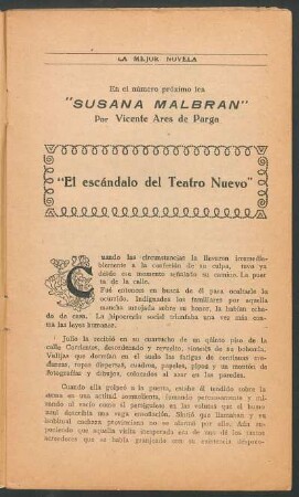 "El escándalo del Teatro Nuevo"