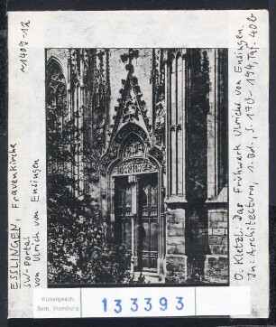 Esslingen, Frauenkirche: Südwestportal von Ulrich von Ensingen