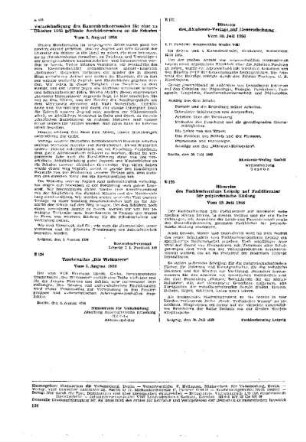 Hinweis des Akademie-Verlages auf Neuerscheinung : E 125 vom 30. Juli 1956 ; [Weisungen, Entscheidungen und Mitteilungen]