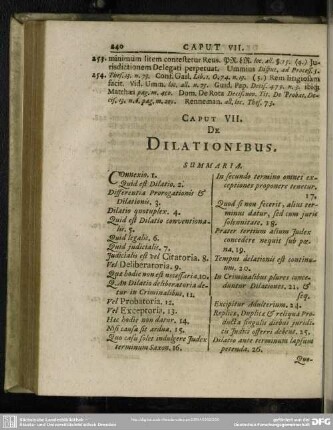 Caput VII. De Dilationibus