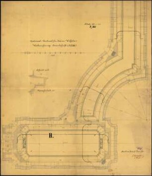 Denkmal für Kaiser Wilhelm I., Berlin: Gesamtgrundriss Schicht 31, Consolen 1:25
