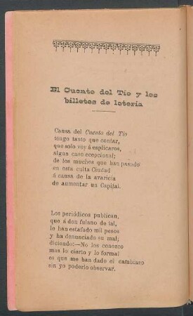El cuento del tío y los billetes de lotería