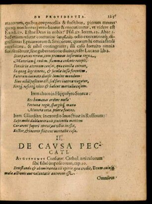 II. De Causa Peccati.