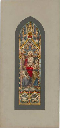 Dolmetsch, Heinrich; Reutlingen; Katharinenkirche - Entwurf Chorfenster (Ansicht)