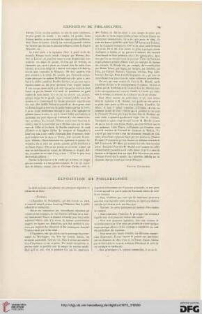 1: Exposition de Philadelphie