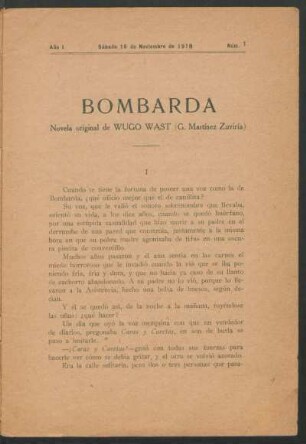 1918000100: Bombarda : novela original
