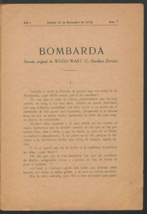 1918000100: Bombarda : novela original