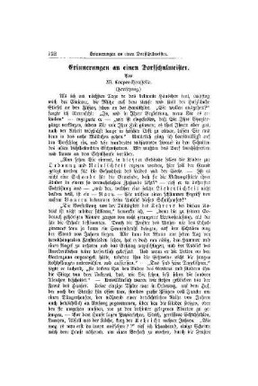 Erinnerungen an einen Dorfschulmeister : (Fortsetzung)