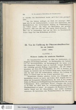 III. Von der Einführung der Präcisionsdampfmaschine bis zur Jetztzeit (1850 bis 1900)