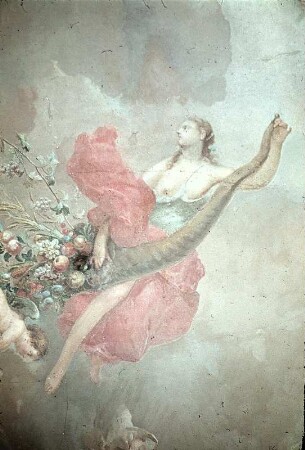Flora mit Füllhorn und Putten