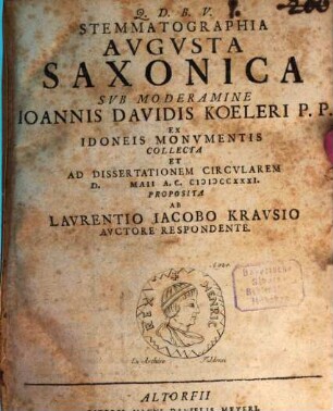 Stemmatographia Avgvsta Saxonica