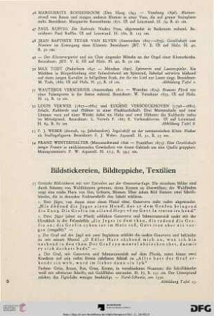 Bildstickereien, Bildteppiche, Textilien (Nr. 55-70)