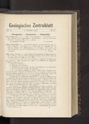 1. Dezember 1912. No. 9.