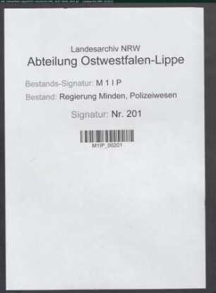 Disziplinarverfahren gegen den Polizeisergeanten Handke, Minden