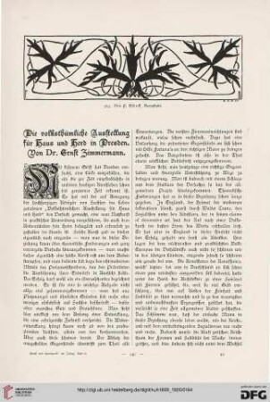 Die volksthümliche Ausstellung für Haus und Herd in Dresden