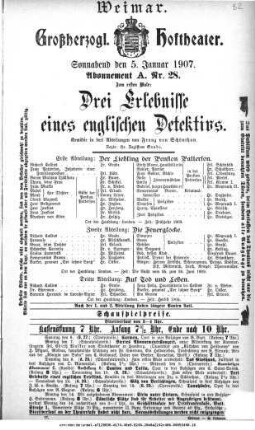 Drei Erlebnisse eines englischen Detektivs