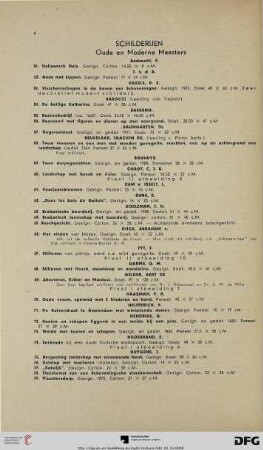 Schilderijen: Oude en moderne Meesters (Nr. 51-164)