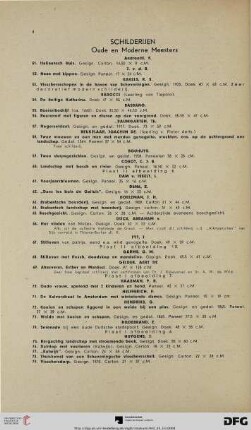 Schilderijen: Oude en moderne Meesters (Nr. 51-164)