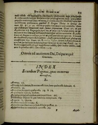 Index Secundum Paginas, quas numerus demonstrat.