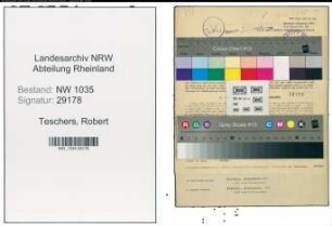 Entnazifizierung Robert Teschers , geb. 05.01.1922 ()