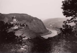 Burg Cochem : Cochem (Mosel). Blick von rechten Moselufer auf die Burg Cochem