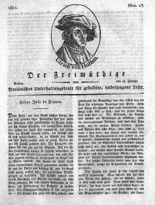 Nro. 13, Freitag, den 18. Januar 1811