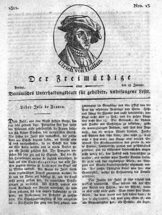 Nro. 13, Freitag, den 18. Januar 1811