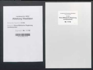 Bestätiung der Landtagsfähigkeit des Hauses Laeckenbruch als Sitz des Wennemar Dietrich von Aschebrock zu Nosthausen
