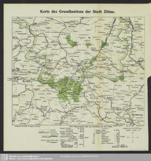 Karte des Grundbesitzes der Stadt Zittau