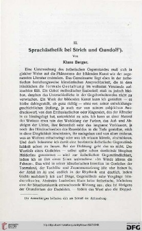 21: Sprachästhetik bei Strich und Gundolf