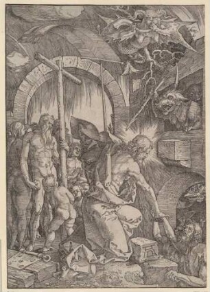Große Passion, Blatt 11: Christus in der Vorhölle