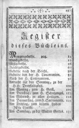 Register dieses Büchleins.