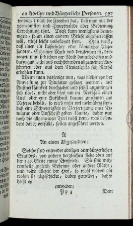 An einen Abgesandten:[...] - An einen Leibschneider:[...]