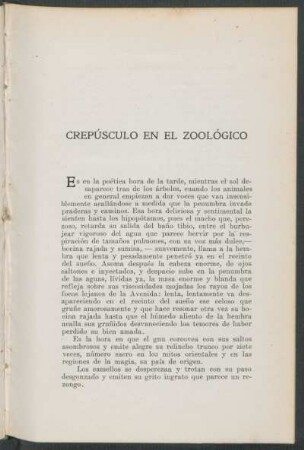 Crepúsculo en el zoológico