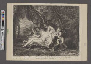 [Venus schlafend, begleitet von einem Satyr und drei Amoretten]