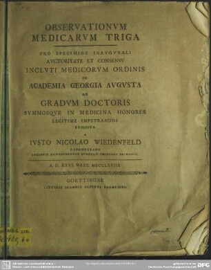 Observationum Medicarum Triga